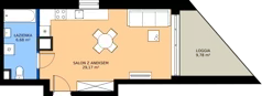 1 pokój, mieszkanie 35,85 m², piętro 1, oferta nr D09, Rezydencja Zegrze III, Zegrze, ul. Groszkowskiego 22A