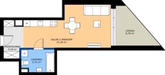 1 pokój, mieszkanie 36,37 m², piętro 1, oferta nr D11, Rezydencja Zegrze III, Zegrze, ul. Groszkowskiego 22A