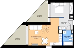 3 pokoje, mieszkanie 76,25 m², piętro 4, oferta nr D96, Rezydencja Zegrze III, Zegrze, ul. Groszkowskiego 22A