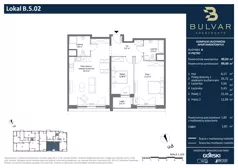 3 pokoje, apartament 89,00 m², piętro 4, oferta nr B.5.02, Bulvar Apartments, Gdańsk, Przymorze, ul. Czarny Dwór