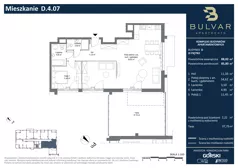 3 pokoje, apartament 85,80 m², piętro 3, oferta nr D.4.07, Bulvar Apartments, Gdańsk, Przymorze, ul. Czarny Dwór