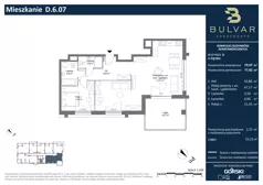 3 pokoje, apartament 77,82 m², piętro 5, oferta nr D.6.07, Bulvar Apartments, Gdańsk, Przymorze, ul. Czarny Dwór