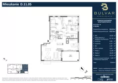 4 pokoje, apartament 158,76 m², piętro 10, oferta nr D.11.05, Bulvar Apartments, Gdańsk, Przymorze, ul. Czarny Dwór