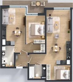 3 pokoje, apartament 84,82 m², piętro 4, oferta nr M.4.10, Marimonte - Apartamenty Mieszkalne, Warszawa, Bielany, Marymont-Kaskada, ul. Marymoncka 4