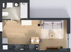 1 pokój, mieszkanie 27,05 m², piętro 2, oferta nr MA012, ale!KEN, Warszawa, Ursynów, Ursynów Centrum, ul. Indiry Gandhi 7