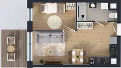 2 pokoje, mieszkanie 33,50 m², piętro 2, oferta nr MA067, ale!KEN, Warszawa, Ursynów, Ursynów Centrum, ul. Indiry Gandhi 7