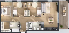 4 pokoje, mieszkanie 80,62 m², piętro 2, oferta nr MA094, ale!KEN, Warszawa, Ursynów, Ursynów Centrum, ul. Indiry Gandhi 7