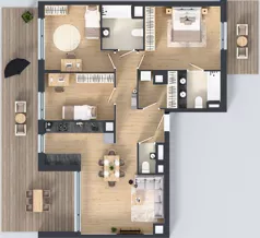 4 pokoje, mieszkanie 97,30 m², piętro 6, oferta nr MA060, ale!KEN, Warszawa, Ursynów, Ursynów Centrum, ul. Indiry Gandhi 7