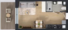 1 pokój, mieszkanie 27,09 m², piętro 4, oferta nr MA051, ale!KEN, Warszawa, Ursynów, Ursynów Centrum, ul. Indiry Gandhi 7