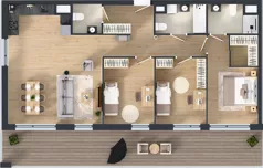 4 pokoje, mieszkanie 99,26 m², piętro 6, oferta nr MA120, ale!KEN, Warszawa, Ursynów, Ursynów Centrum, ul. Indiry Gandhi 7