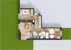 3 pokoje, mieszkanie 59,29 m², parter, oferta nr B0/01, Orzechowa 2, Warszawa, Włochy, Okęcie, ul. Orzechowa 1