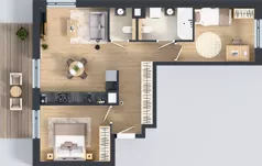 3 pokoje, mieszkanie 59,29 m², piętro 1, oferta nr B1/08, Orzechowa 2, Warszawa, Włochy, Okęcie, ul. Orzechowa 1