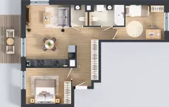 3 pokoje, mieszkanie 59,29 m², piętro 2, oferta nr B2/08, Orzechowa 2, Warszawa, Włochy, Okęcie, ul. Orzechowa 1
