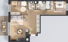 3 pokoje, mieszkanie 59,46 m², piętro 1, oferta nr B1/04, Orzechowa 2, Warszawa, Włochy, Okęcie, ul. Orzechowa 1