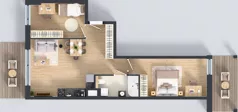 3 pokoje, mieszkanie 60,41 m², piętro 1, oferta nr A1/12, Orzechowa 2, Warszawa, Włochy, Okęcie, ul. Orzechowa 1