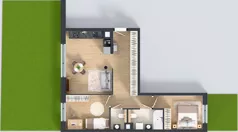3 pokoje, mieszkanie 62,09 m², parter, oferta nr B0/05, Orzechowa 2, Warszawa, Włochy, Okęcie, ul. Orzechowa 1