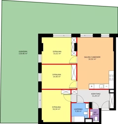 4 pokoje, apartament inwestycyjny 95,49 m², parter, oferta nr MU.0.5, Marimonte, Warszawa, Bielany, Marymont-Kaskada, ul. Marymoncka 4