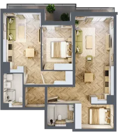 3 pokoje, apartament 84,82 m², piętro 4, oferta nr M.4.10, Marimonte - Apartamenty Mieszkalne, Warszawa, Bielany, Marymont-Kaskada, ul. Marymoncka 4