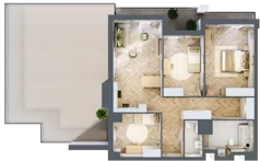4 pokoje, apartament 86,41 m², piętro 3, oferta nr M.3.15, Marimonte - Apartamenty Mieszkalne, Warszawa, Bielany, Marymont-Kaskada, ul. Marymoncka 4