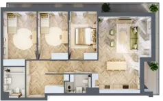 4 pokoje, apartament 101,81 m², piętro 1, oferta nr M.1.10, Marimonte - Apartamenty Mieszkalne, Warszawa, Bielany, Marymont-Kaskada, ul. Marymoncka 4