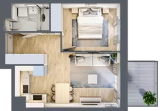 2 pokoje, apartament 38,93 m², piętro 1, oferta nr MA005, ale!KEN, Warszawa, Ursynów, Ursynów Centrum, ul. Indiry Gandhi 7