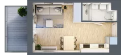 1 pokój, mieszkanie 27,09 m², piętro 4, oferta nr MA051, ale!KEN, Warszawa, Ursynów, Ursynów Centrum, ul. Indiry Gandhi 7