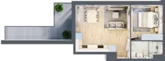 2 pokoje, apartament 38,89 m², piętro 1, oferta nr MA003, ale!KEN, Warszawa, Ursynów, Ursynów Centrum, ul. Indiry Gandhi 7