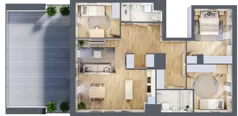 4 pokoje, apartament 93,79 m², piętro 1, oferta nr MA034, ale!KEN, Warszawa, Ursynów, Ursynów Centrum, ul. Indiry Gandhi 7