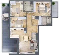 4 pokoje, apartament 97,30 m², piętro 6, oferta nr MA060, ale!KEN, Warszawa, Ursynów, Ursynów Centrum, ul. Indiry Gandhi 7