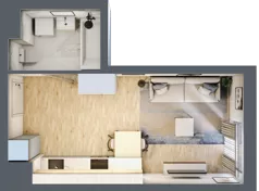 1 pokój, apartament 26,98 m², piętro 1, oferta nr MA006, ale!KEN, Warszawa, Ursynów, Ursynów Centrum, ul. Indiry Gandhi 7