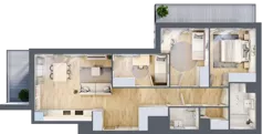 4 pokoje, apartament 79,63 m², piętro 6, oferta nr MA032, ale!KEN, Warszawa, Ursynów, Ursynów Centrum, ul. Indiry Gandhi 7