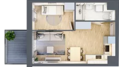 2 pokoje, apartament 33,50 m², piętro 2, oferta nr MA067, ale!KEN, Warszawa, Ursynów, Ursynów Centrum, ul. Indiry Gandhi 7