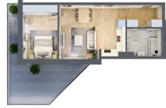 2 pokoje, lokal inwestycyjny 47,46 m², piętro 2, oferta nr M131, Museo, Gdańsk, Śródmieście, ul. Żabi Kruk 14