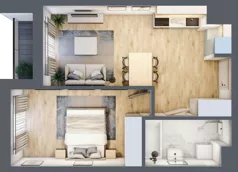 2 pokoje, lokal inwestycyjny 40,45 m², piętro 2, oferta nr M134, Museo, Gdańsk, Śródmieście, ul. Żabi Kruk 14