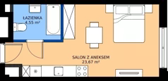 1 pokój, lokal inwestycyjny 28,22 m², piętro 1, oferta nr M109, Museo, Gdańsk, Śródmieście, ul. Żabi Kruk 14