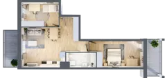 3 pokoje, mieszkanie 60,41 m², piętro 1, oferta nr A1/12, Orzechowa 2, Warszawa, Włochy, Okęcie, ul. Orzechowa 1