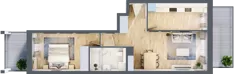 2 pokoje, mieszkanie 48,98 m², piętro 2, oferta nr A2/04, Orzechowa 2, Warszawa, Włochy, Okęcie, ul. Orzechowa 1