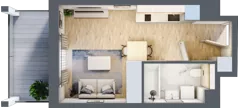 1 pokój, mieszkanie 25,45 m², piętro 1, oferta nr A1/03, Orzechowa 2, Warszawa, Włochy, Okęcie, ul. Orzechowa 1