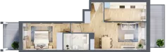 2 pokoje, mieszkanie 48,98 m², piętro 1, oferta nr A1/04, Orzechowa 2, Warszawa, Włochy, Okęcie, ul. Orzechowa 1
