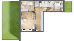 3 pokoje, mieszkanie 62,09 m², parter, oferta nr B0/04, Orzechowa 2, Warszawa, Włochy, Okęcie, ul. Orzechowa 1