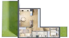 3 pokoje, mieszkanie 62,09 m², parter, oferta nr B0/05, Orzechowa 2, Warszawa, Włochy, Okęcie, ul. Orzechowa 1