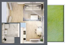 1 pokój, mieszkanie 26,18 m², parter, oferta nr B0/06, Orzechowa 2, Warszawa, Włochy, Okęcie, ul. Orzechowa 1