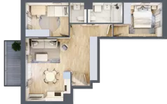 3 pokoje, mieszkanie 59,46 m², piętro 1, oferta nr B1/04, Orzechowa 2, Warszawa, Włochy, Okęcie, ul. Orzechowa 1