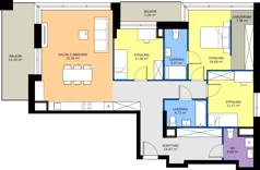 4 pokoje, mieszkanie 111,16 m², piętro 7, oferta nr MB153, ale!KEN etap 2, Warszawa, Ursynów, Ursynów Centrum, al. Komisji Edukacji Narodowej 60