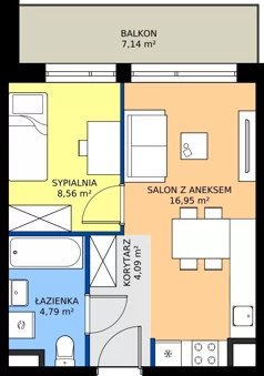 2 pokoje, mieszkanie 34,39 m², piętro 5, oferta nr MB137, ale!KEN etap 2, Warszawa, Ursynów, Ursynów Centrum, al. Komisji Edukacji Narodowej 60