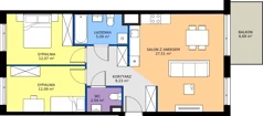 3 pokoje, mieszkanie 68,53 m², piętro 4, oferta nr MB037, ale!KEN etap 2, Warszawa, Ursynów, Ursynów Centrum, al. Komisji Edukacji Narodowej 60