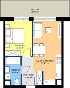2 pokoje, mieszkanie 38,50 m², piętro 1, oferta nr MB100, ale!KEN etap 2, Warszawa, Ursynów, Ursynów Centrum, al. Komisji Edukacji Narodowej 60