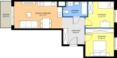 3 pokoje, mieszkanie 57,87 m², piętro 4, oferta nr MB087, ale!KEN etap 2, Warszawa, Ursynów, Ursynów Centrum, al. Komisji Edukacji Narodowej 60