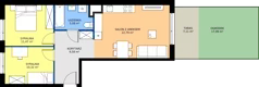 3 pokoje, mieszkanie 59,24 m², piętro 1, oferta nr MB001, ale!KEN etap 2, Warszawa, Ursynów, Ursynów Centrum, al. Komisji Edukacji Narodowej 60