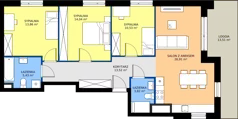 4 pokoje, mieszkanie 88,11 m², piętro 8, oferta nr MB154, ale!KEN etap 2, Warszawa, Ursynów, Ursynów Centrum, al. Komisji Edukacji Narodowej 60